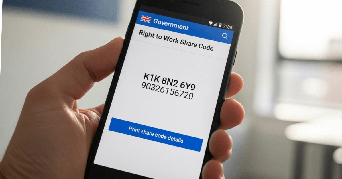 Right to Work Share Code